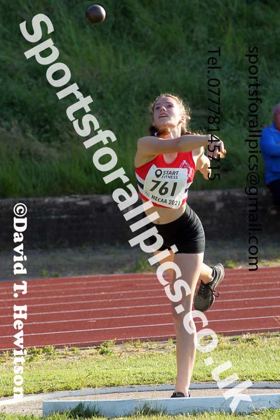 3Shot putt, 2021 North East Grand Prix No.4, Monkton, Wednesday, June 30th. Photo: David T. Hewitson/Sports for All Pics